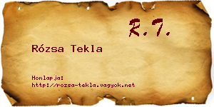 Rózsa Tekla névjegykártya