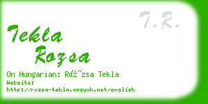 tekla rozsa business card